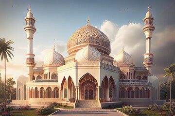 Beautiful Islamic Background. Created with Generative AI Technology