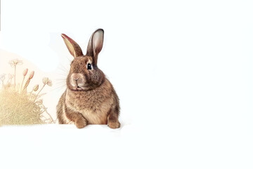 Fototapeta na wymiar Easter bunny illustration, created using generative AI tools