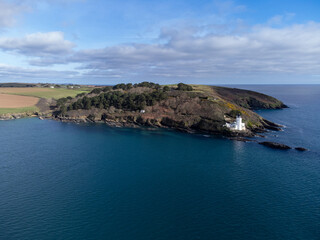 St Antonys cornwall england uk from the air aerial drone 