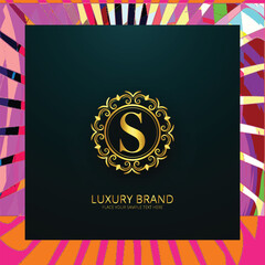 invitation card with gold ribbon