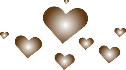Heart Shapes on White Background. Love symbols and icons. Vector illustration Design Elements Set. EPS
