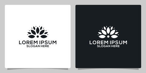 luxury lotus flower beauty spa logo design
