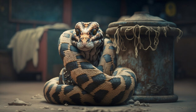  python snake close up Generative AI