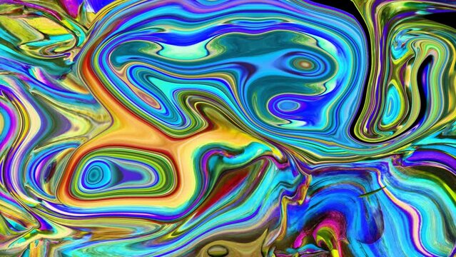 abstract multicolor pattern smooth shiny background . liquid animation  .paint color liquid 4k,