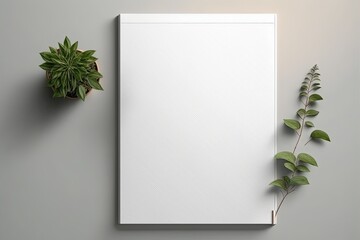 Blank Book Cover Mockup Template Design Generated AI
