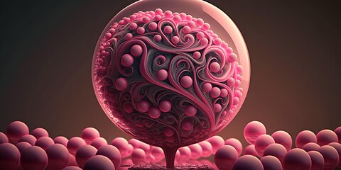 Pink bubblegum dream. Generative AI.