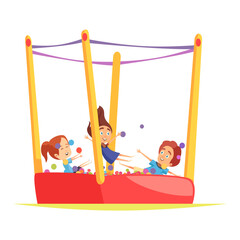 Children Trampoline Game Composition