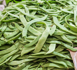 Green beans on the market
