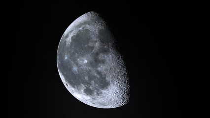 3d rendering of Waxing Moon and before Full Moon