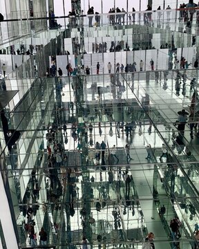 all glass office block 