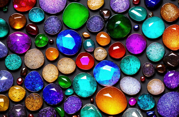 Fototapeta na wymiar Crystal stones colorful background