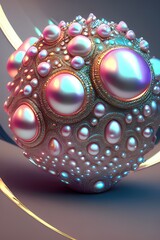 Obraz premium Luxury concept abstract 3d illustrated beads, pearls.