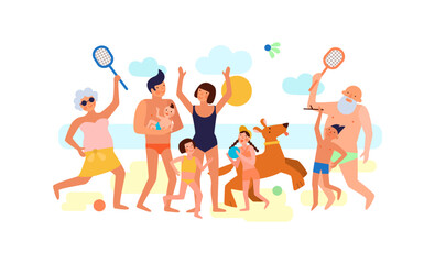 Family Seasons Summer Composition