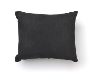 Top view of black  velvet jewelry pillow