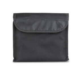 Front view of black textile case