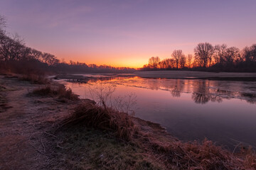 sunrise over the river