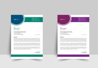 Vector modern company letterhead design template