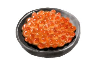 水彩のいくら01_1