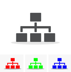 Structure icon in black and RGB colour