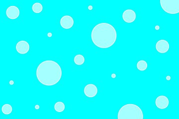 White ring pattern on turquoise background