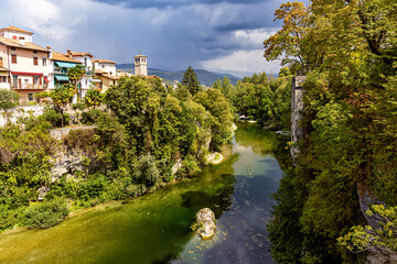 Cividale del Friuli, view of Cividale del Friuli with river, Friuli-Venezia Giulia region, Italy