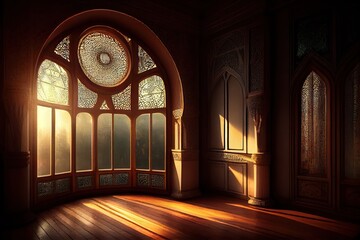 Obraz premium Beautiful Islamic Background. Created with Generative AI Technology