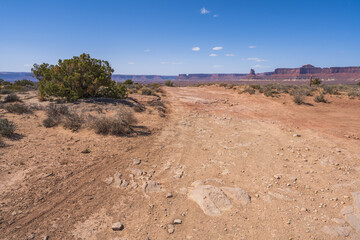 hiking the murphy trail loop in the island in the sky in canyonlands national park, usa