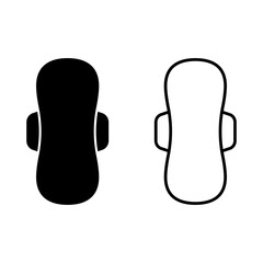 Sanitary napkin icon, Sanitary pads vector icon.