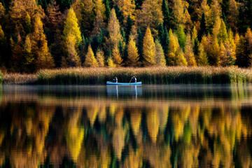 Autumn Colors Canada canoe