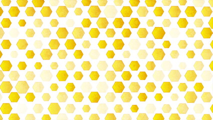 Orange grunge hexagons abstract geometric design