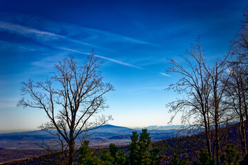 high in the mountains on a cold day