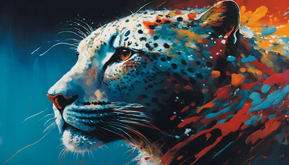 Foto op Plexiglas portrait of a leopard © logolord