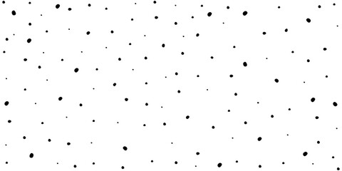 Random dots on white background. Dotted abstract design. Black and white vector illustration