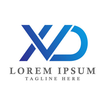 Letter XVD logo design.