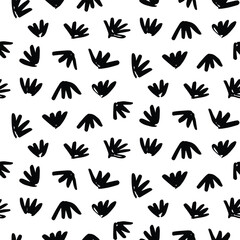 Vector seamless pattern. Abstract hand drawn grunge ink texture