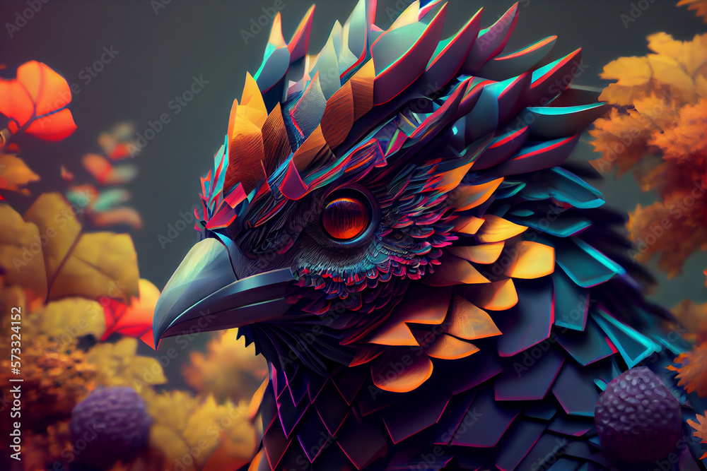 Aufkleber beautiful abstract eagle background. generative ai technology.