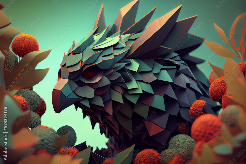 Aufkleber beautiful abstract eagle background. generative ai technology.