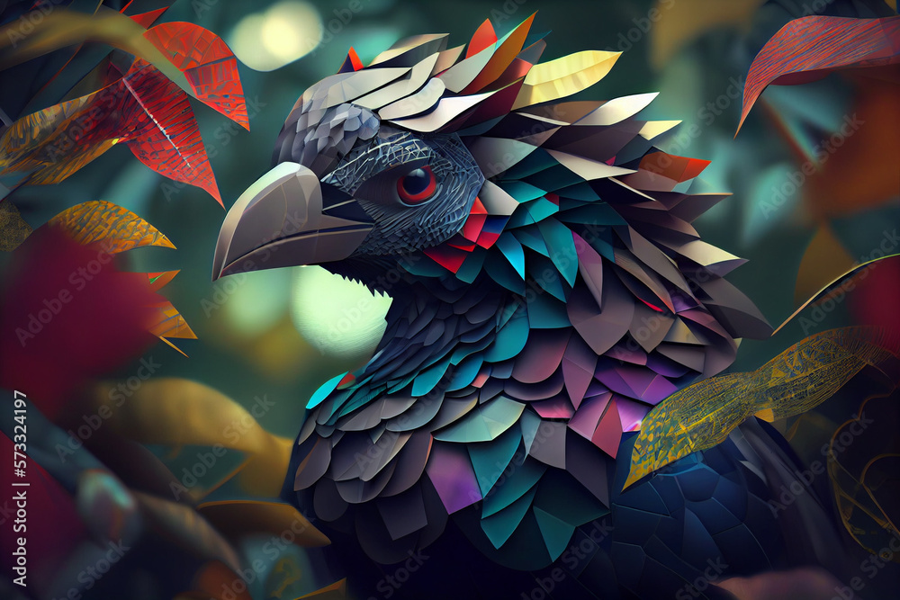Aufkleber beautiful abstract eagle background. generative ai technology.