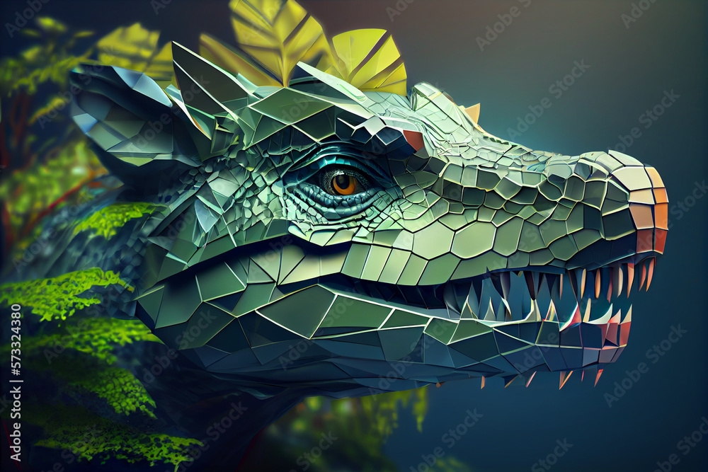 Aufkleber beautiful abstract crocodile background. generative ai technology