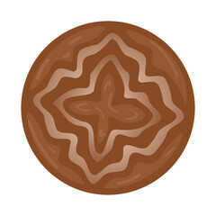 Beautiful latte art on white background