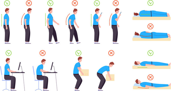 Bad Posture Standing Images – Browse 999 Stock Photos, Vectors, and Video