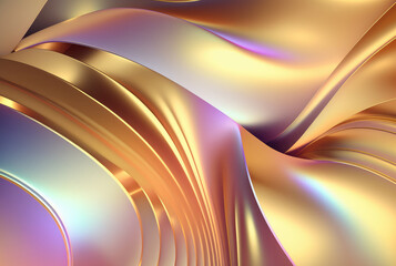 Pastel liquid waves abstract background. Generative AI