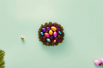 Obraz na płótnie Canvas Easter Feast: Mouthwatering Plate of Handcrafted Eggs for Your Celebration - AI Generated
