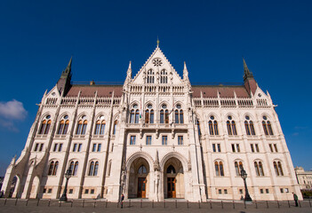Fototapeta na wymiar Hungarian Parliament building, Budapest, Hungary.