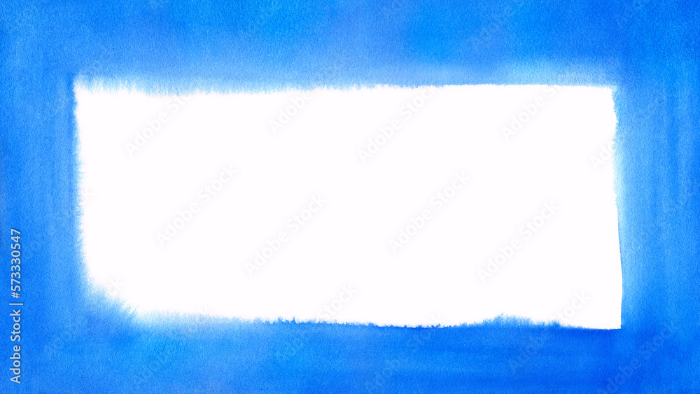 Aufkleber Blue azure turquoise abstract watercolor frame background for textures frame backgrounds and web banners design with copy space for text
