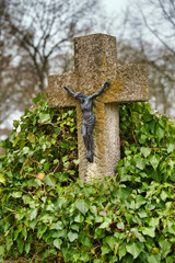 cross on a cemetery 
sunday believe history life savior peace dramatic awe rescue sacred eternity son sunbeam biblical grief heavenly grace crossed dawn follow glory suffering trust way message