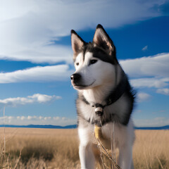 Fototapeta premium The Loyalty and Companionship of the Siberian Husky as a Pet