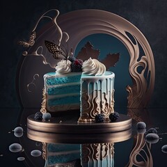 Elegant Fancy Decorated Cake - Generative AI