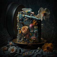 Elegant Fancy Decorated Cake - Generative AI