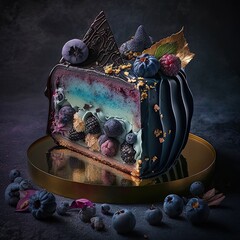 Elegant Fancy Decorated Cake - Generative AI